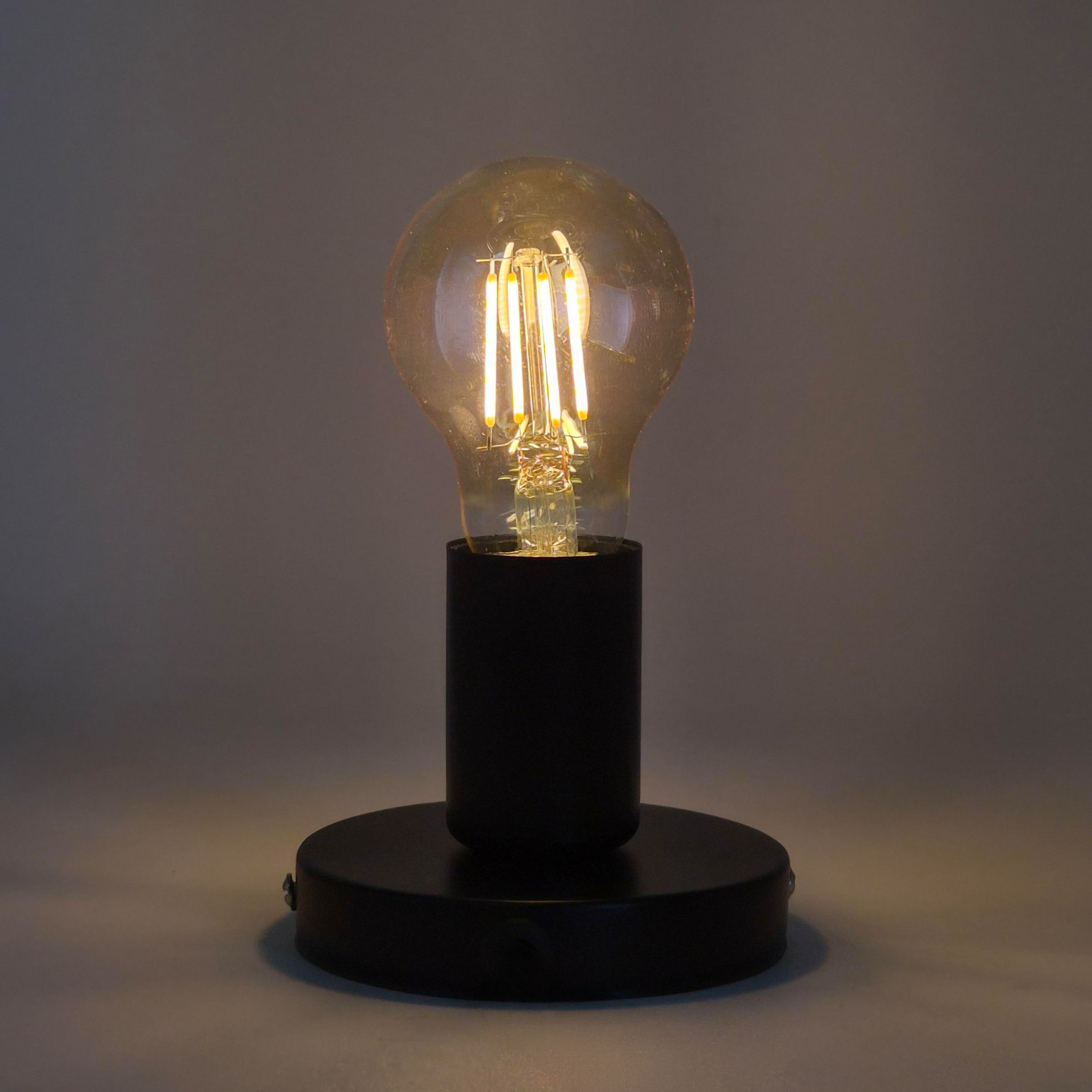 A19 Edison style LED filament bulb for warm decorative lighting
