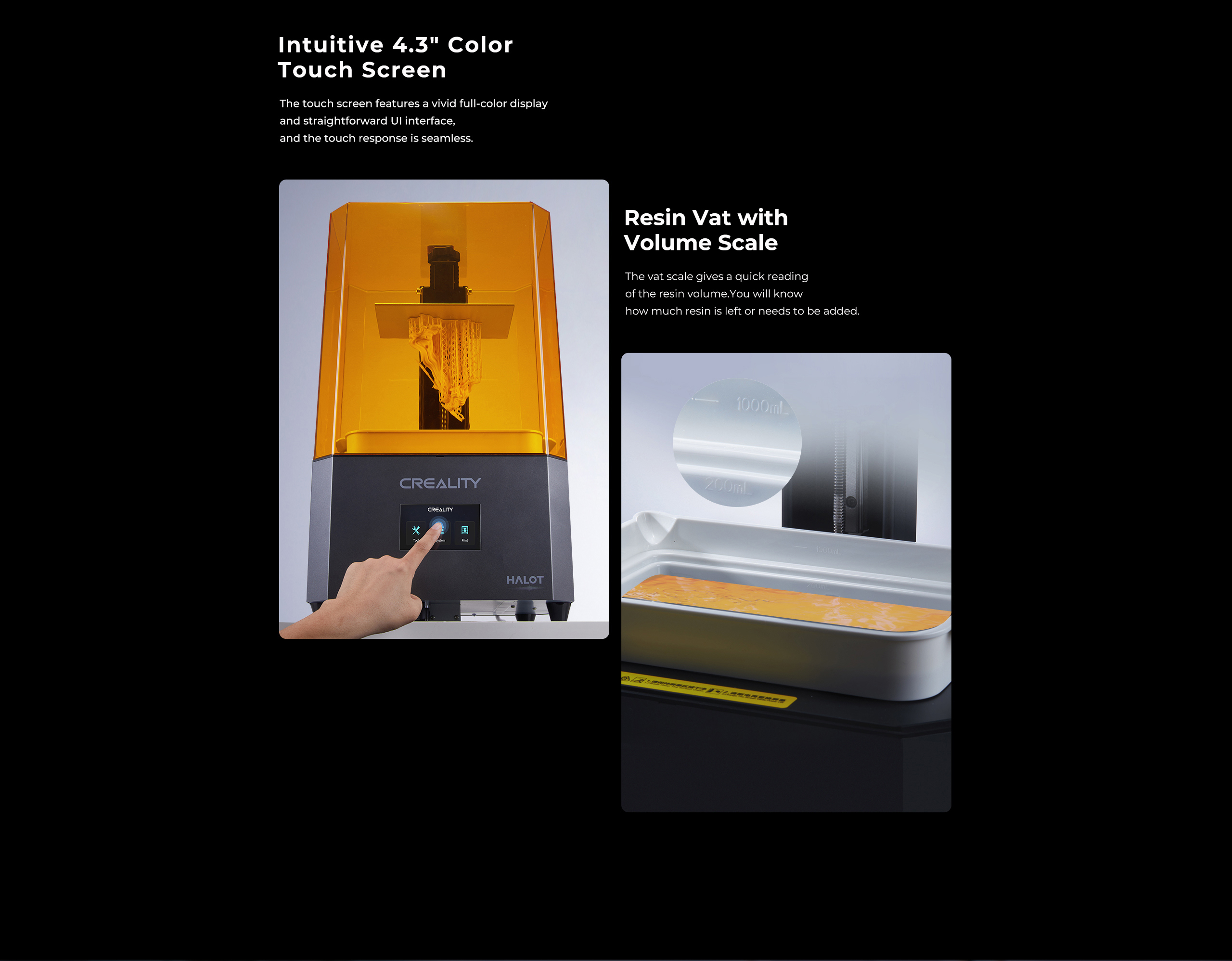 Creality 3D Printer Halot Play Features