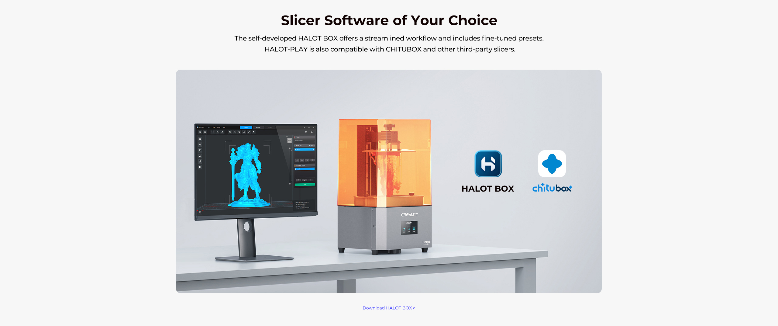Creality 3D Printer Halot Play Features