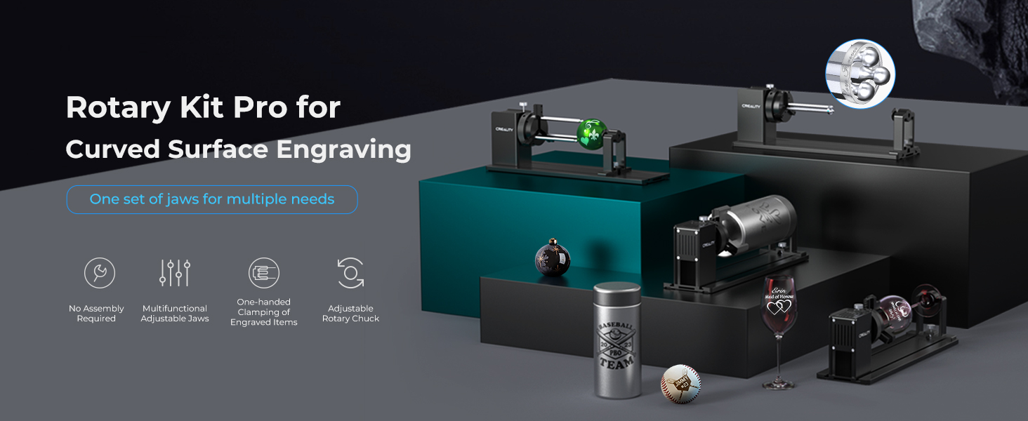Creality Rotary Kit Pro with Risers
