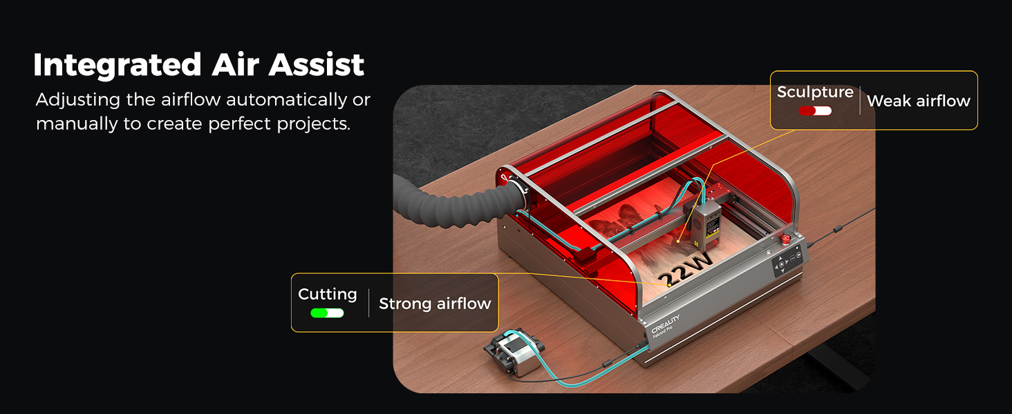 Creality Falcon2 Pro 40W Laser Engraver with Integrated Air Assist