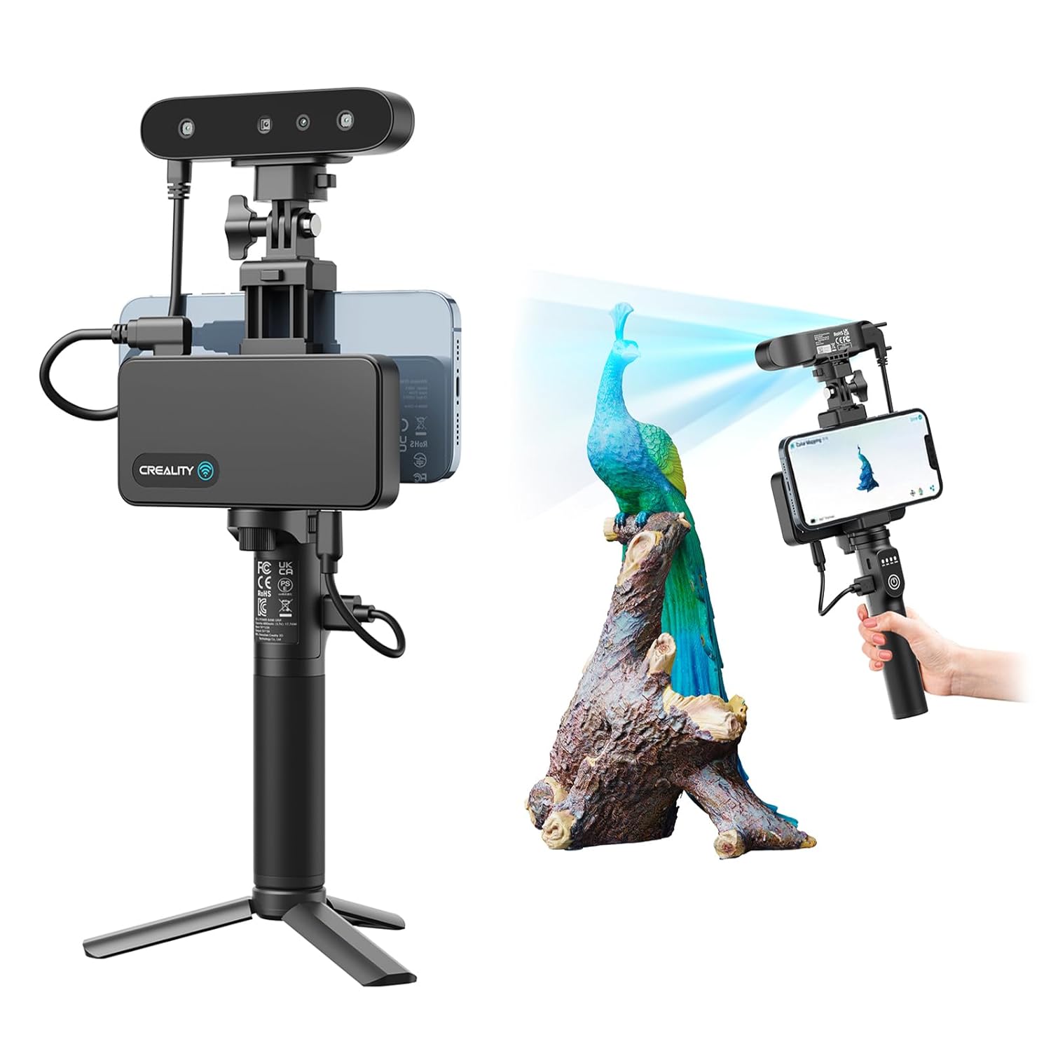 Creality CR-Scan Ferret Pro wireless handheld 3D scanner with WiFi 6 and full color scanning