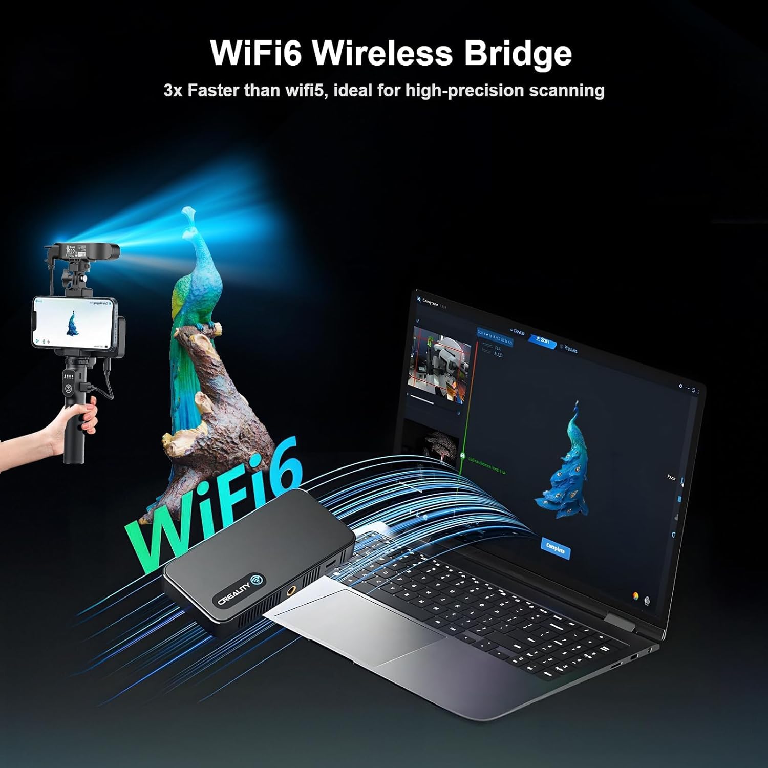 CR-Scan Ferret Pro wireless scanning with WiFi 6 bridge
