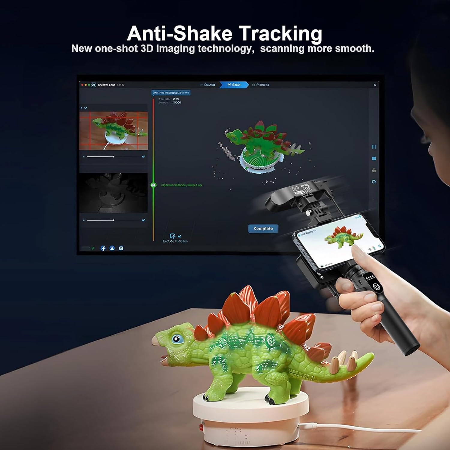 CR-Scan Ferret Pro scanning black objects without spray