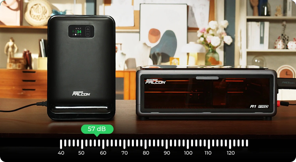 Creality Falcon AP1 WiFi app controlled laser fume extractor