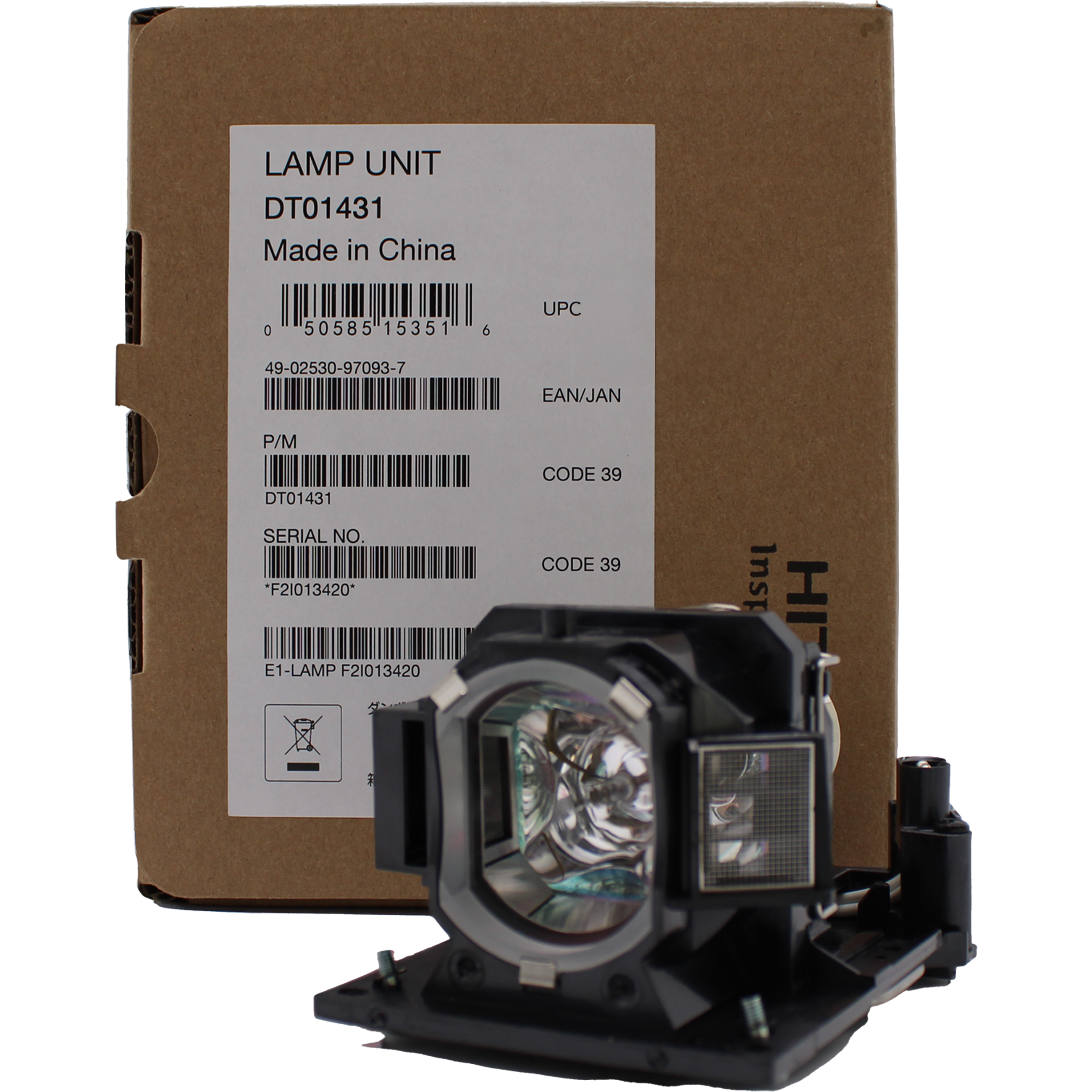 Original Lamp & Housing for the Hitachi X2530WN Projector - 1 Year