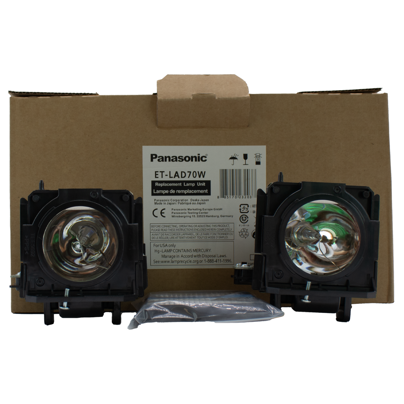 Panasonic 交換用ランプユニット ET-LAD70W ET-LAD70W Lamp & Housing Twinpack for Panasonic Projectors - 1