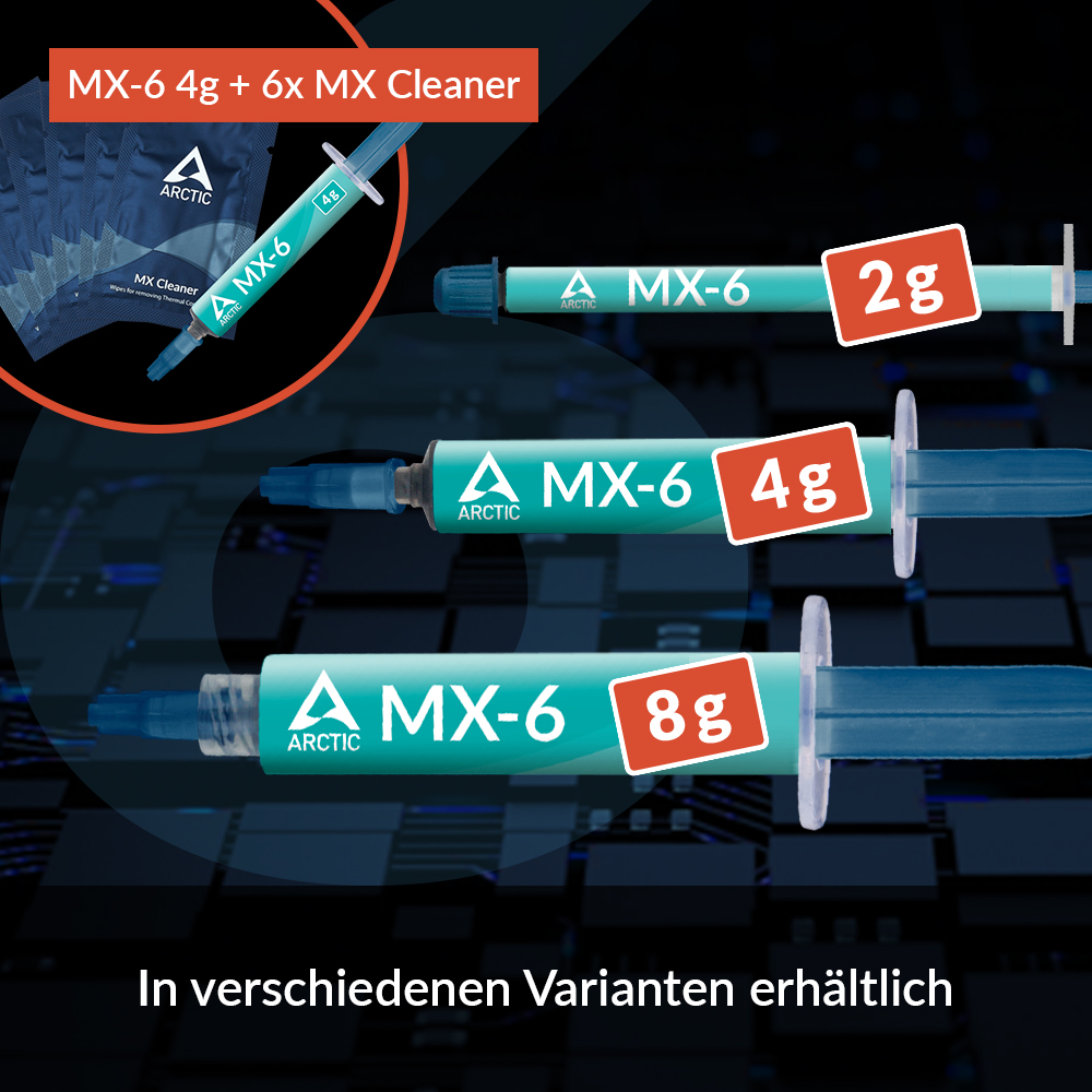 ARCTIC MX-6 (8 g) Ultimate Performance Wärmeleitpaste CPU WLP PC PS5 Gamer - Afbeelding 10 van 10