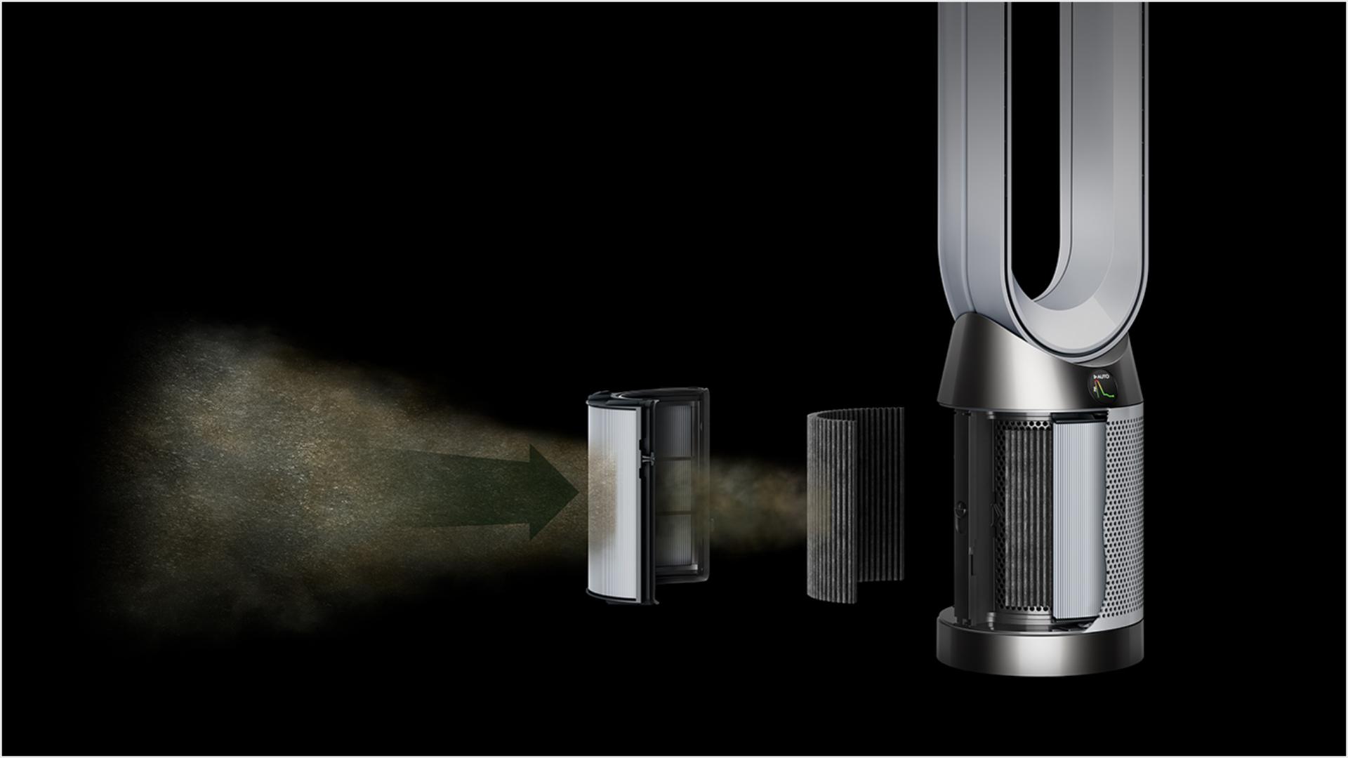 Captures gases and ultrafine particles