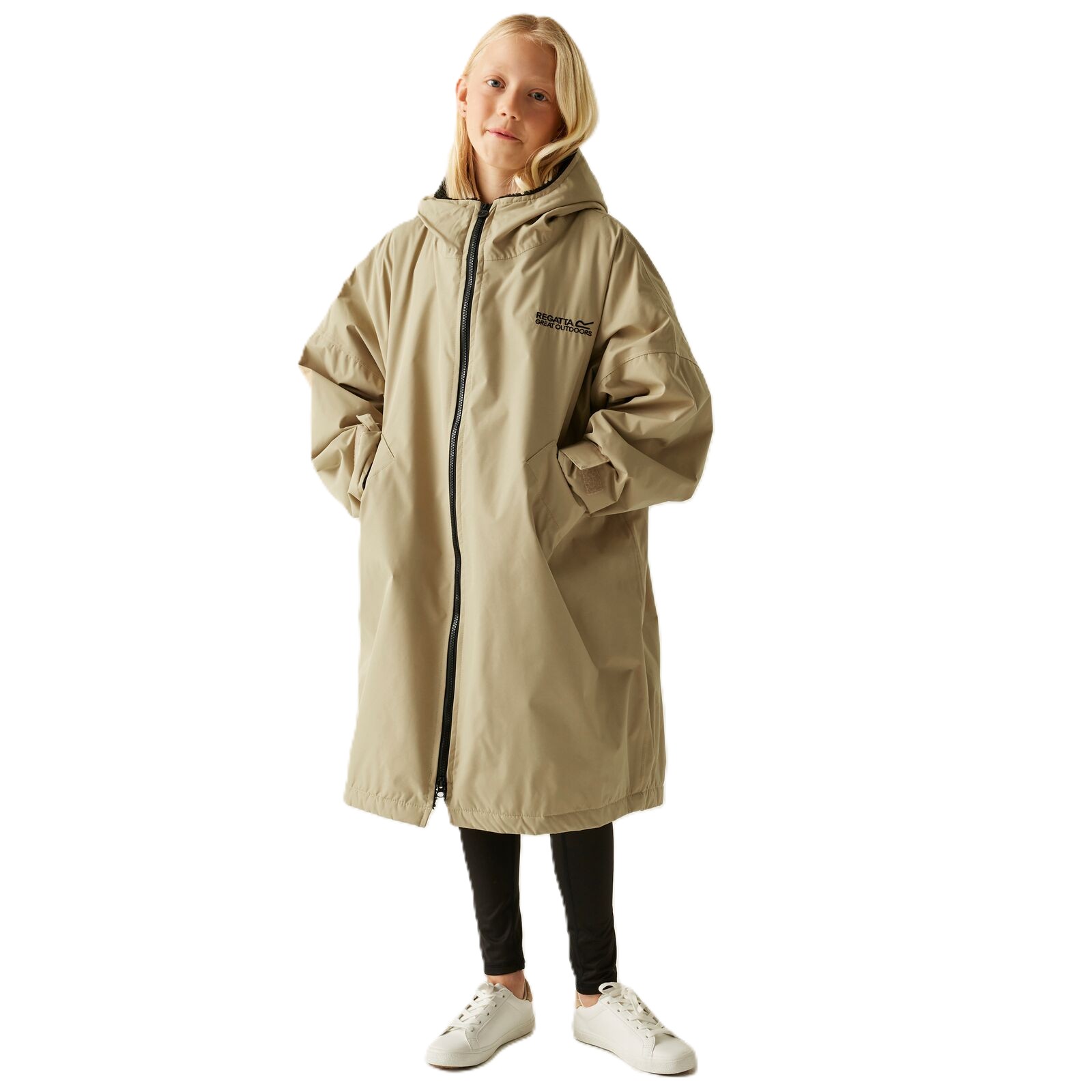 Regatta Kids Spirit Of Adventure Hooded Waterproof Warm Drying Changing Robe - Picture 75 of 150