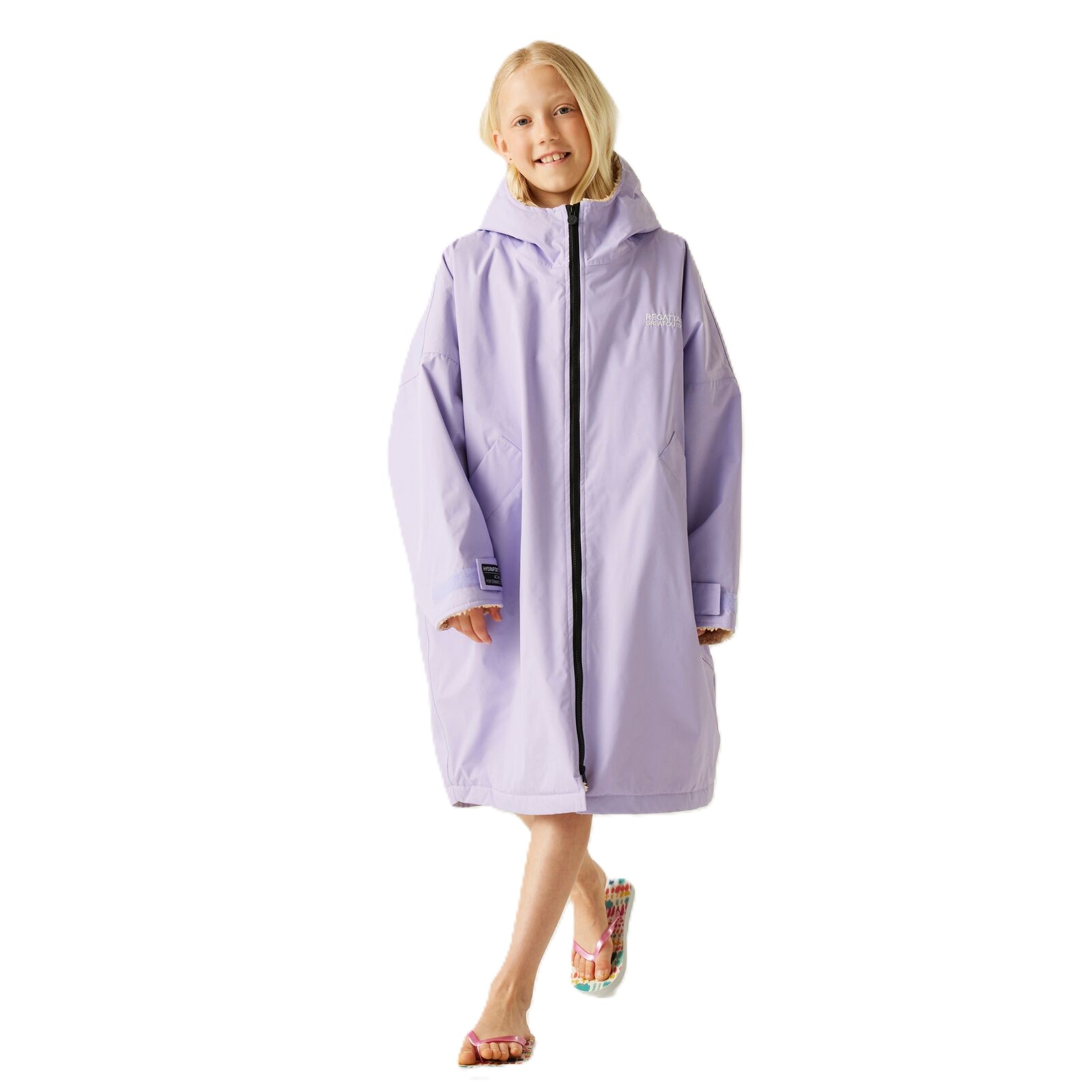 Regatta Kids Spirit Of Adventure Hooded Waterproof Warm Drying Changing Robe - Picture 97 of 150