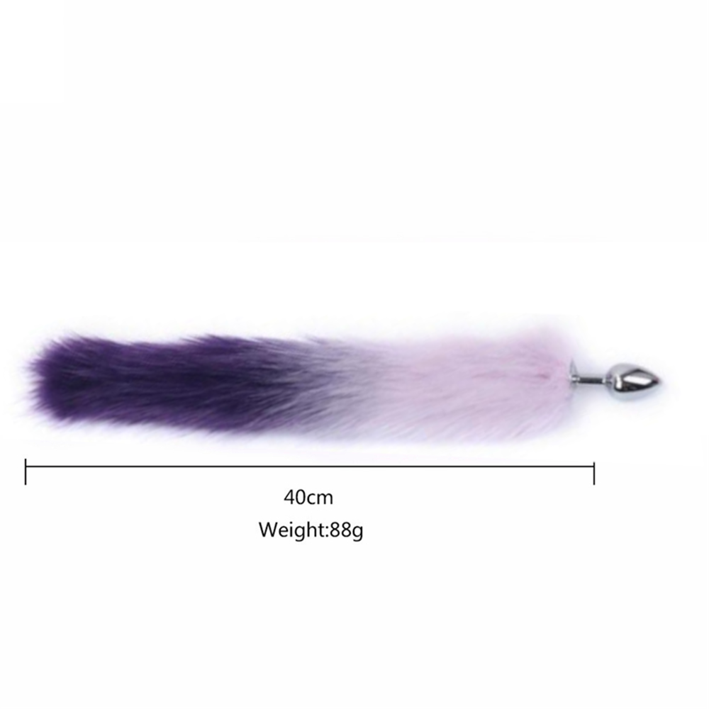 Faux Fur Rainbow Anal Plug Tail Kitten Pet Play Non Vibrating Butt Plu   House of Dasein