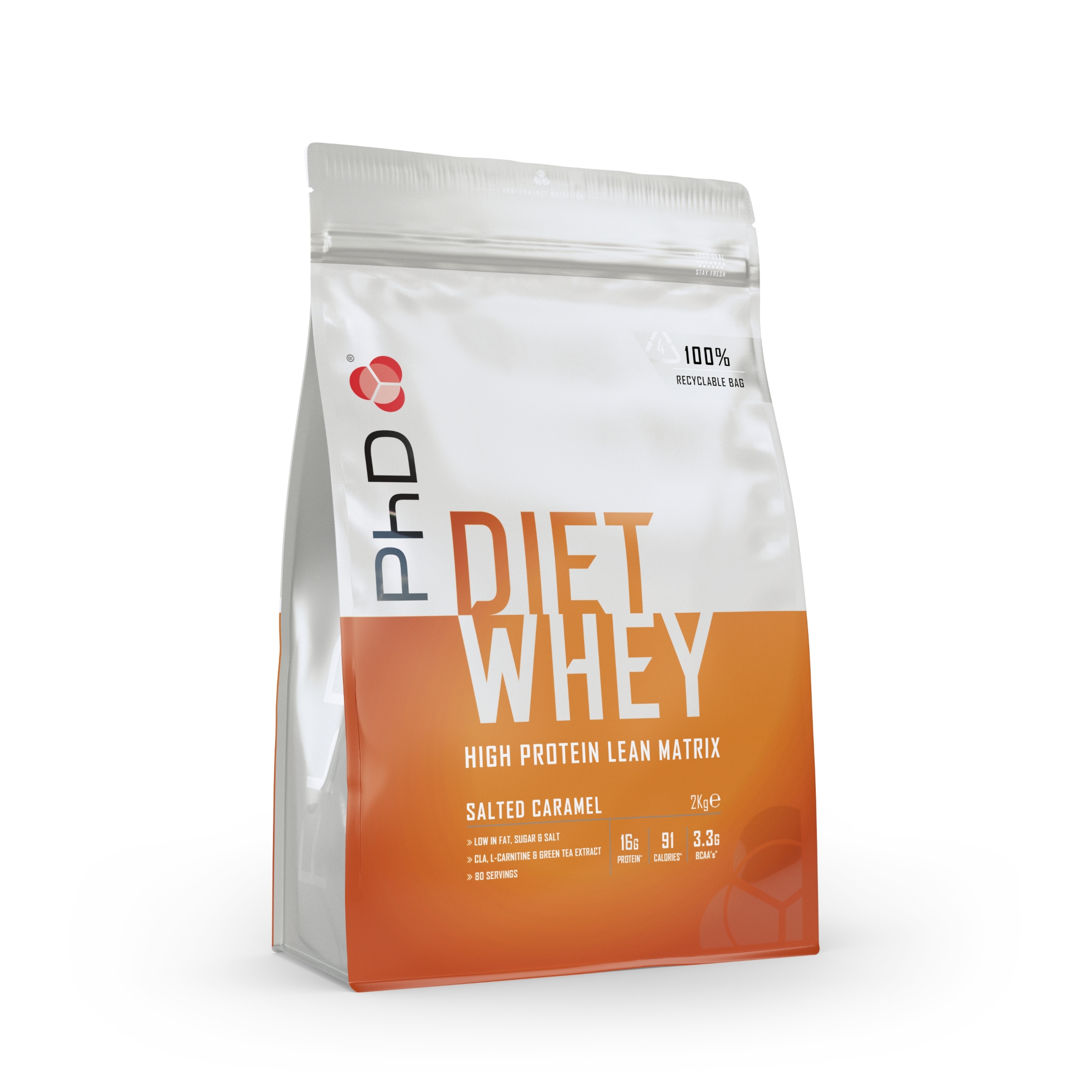 PhD Nutrition | Diet Whey Protein Powder with CLA, Flaxseed, L-Carnitine | 2kg
