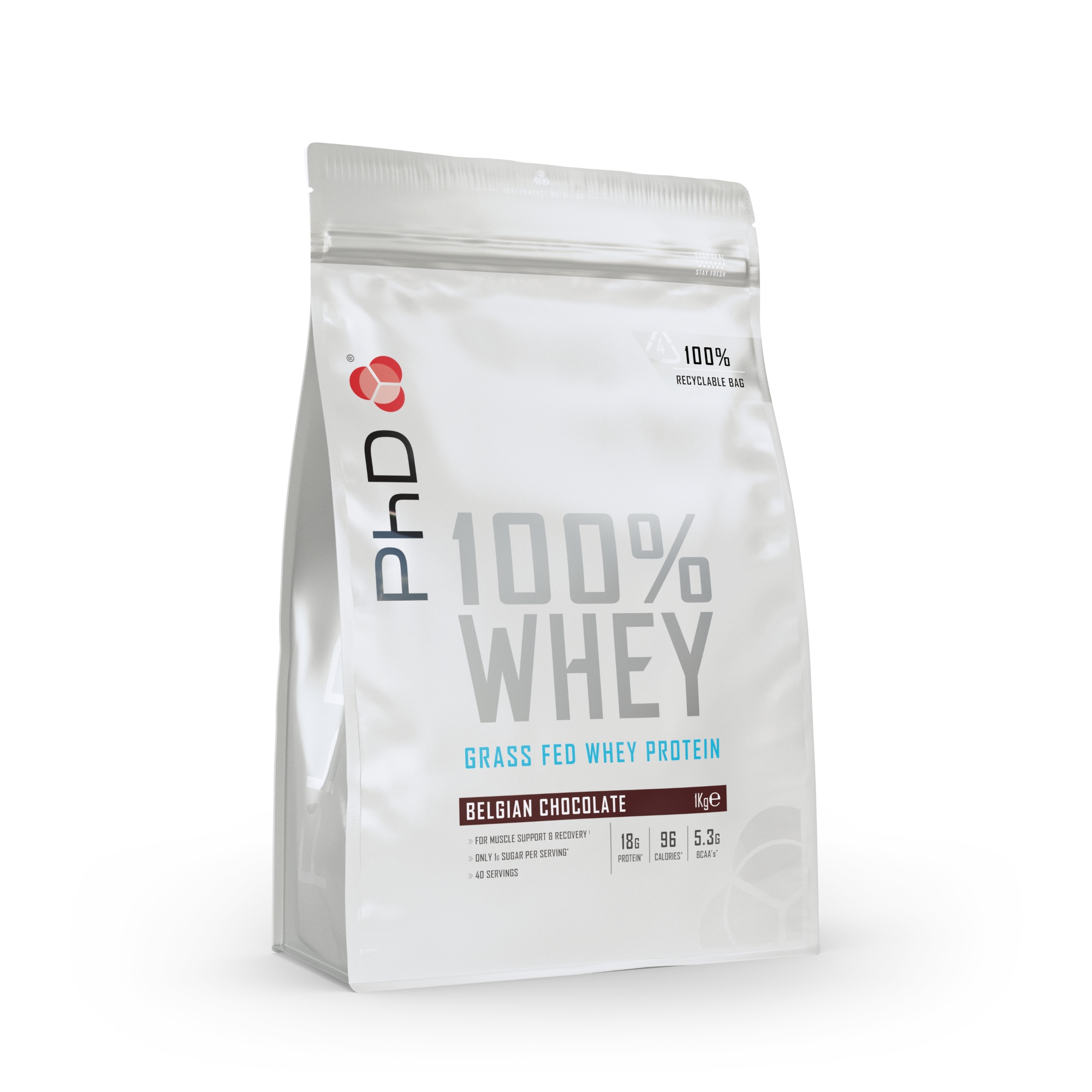 PhD Nutrition | 100% Whey Protein Powder Low Carb in Various Flavours | 1kg