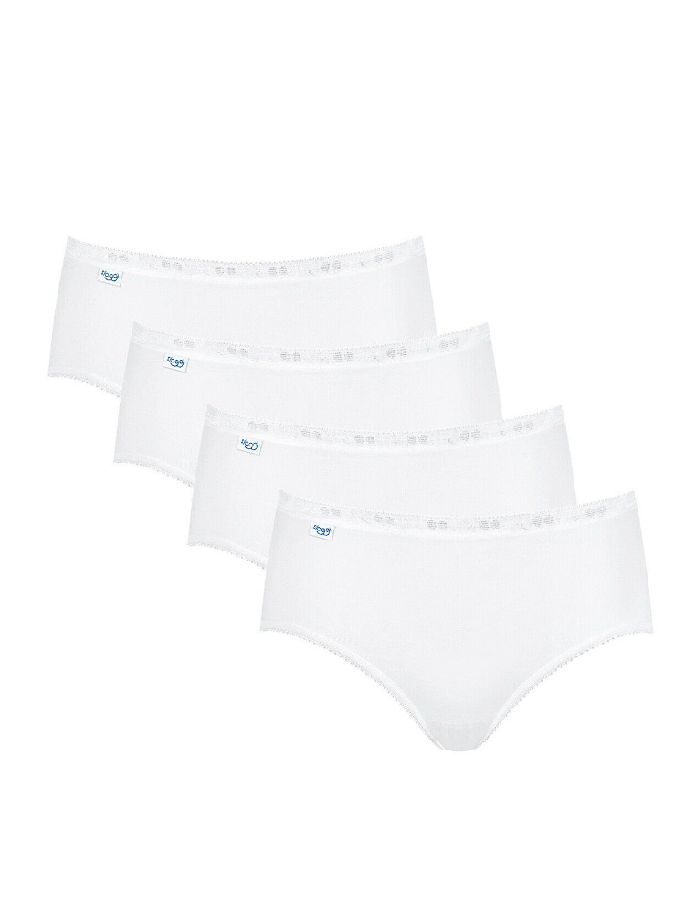 Sloggi MIDI Briefs Knickers Basic+ 4 Pack 95% Cotton Lingerie Mid Rise - Picture 30 of 32
