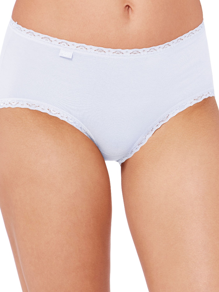 Sloggi Midi Briefs Knickers 24/7 COTTON LACE Brief 3 Pack 95% Cotton Lingerie - Zdjęcie 7 z 8