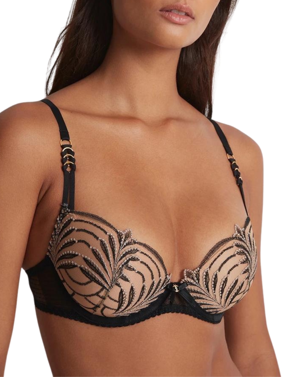 Aubade Hypnolove Bra Moulded Push Up Plunge Bras Embroidered Luxury Lingerie