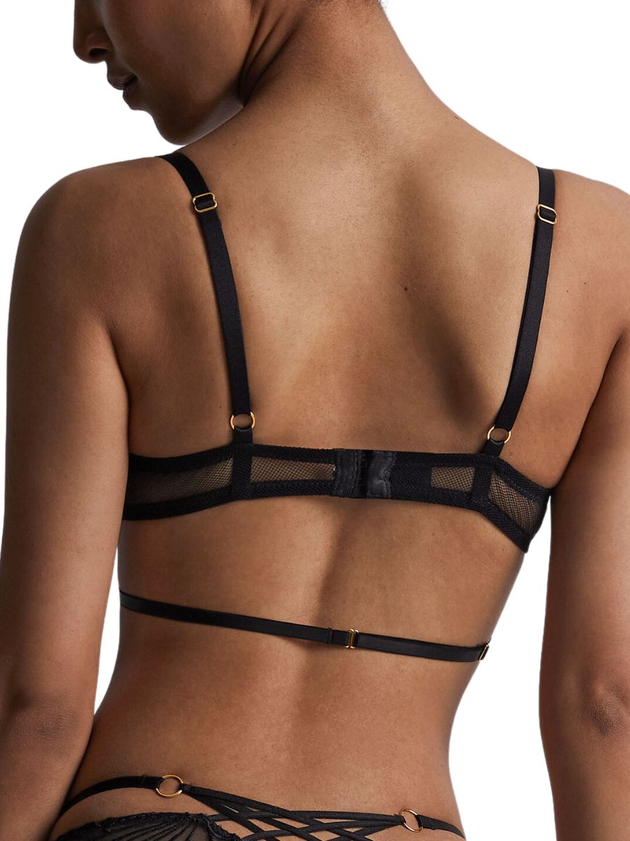 Aubade L'Indomptable Half Cup Bra Underwired Non Padded Bras Black Lingerie - Picture 4 of 31