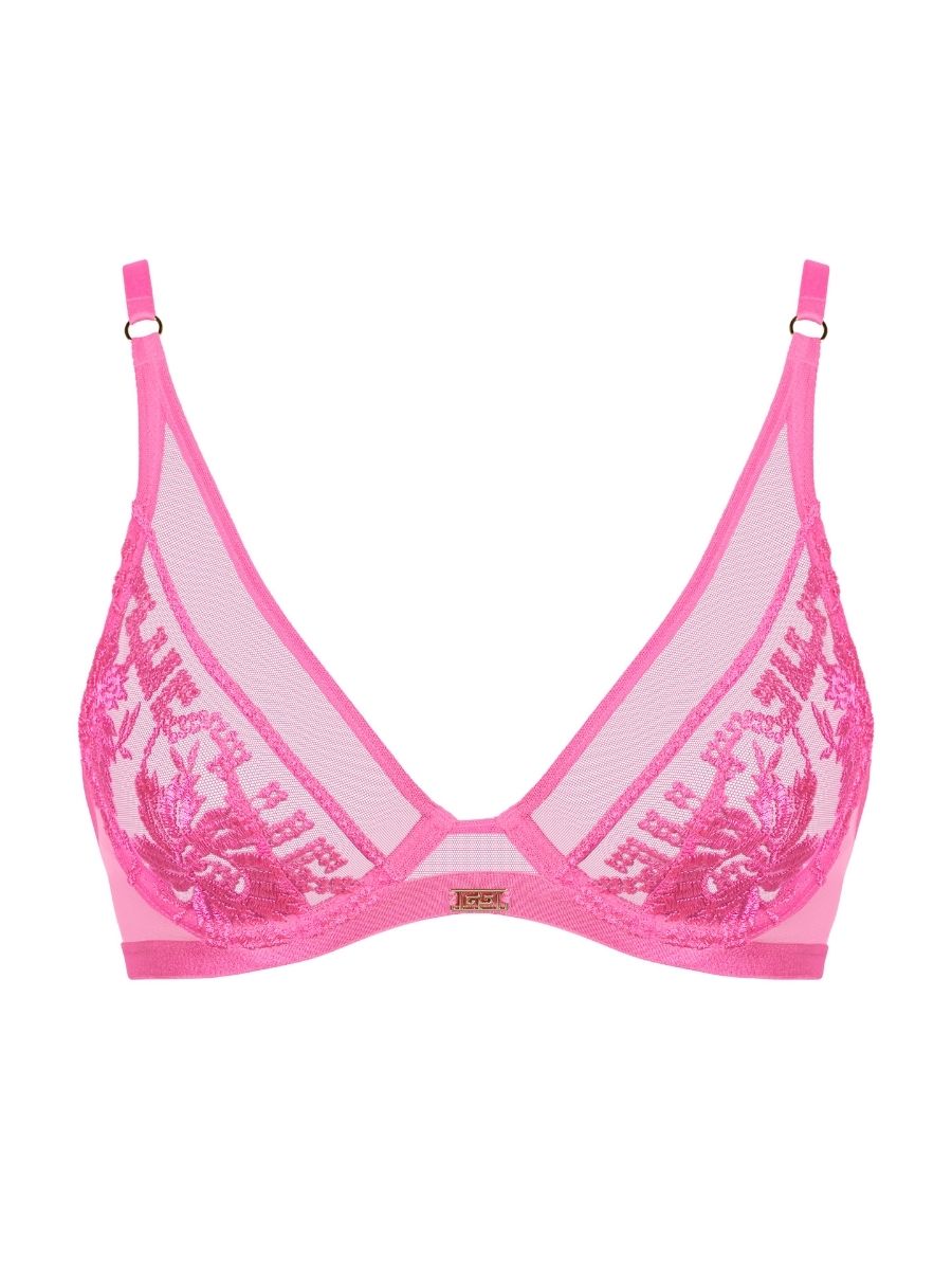 Aubade Rules of Attraction Triangle Plunge Bra Underwired Bras Embroidered - Picture 15 of 22