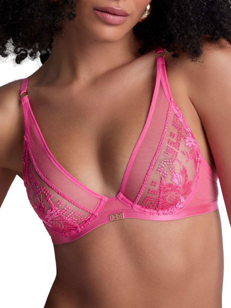 Aubade Rules of Attraction Triangle Plunge Bra Underwired Bras Embroidered - Picture 9 of 22