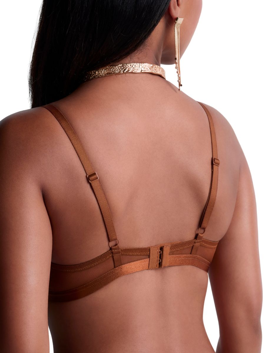 Aubade Rules of Attraction Triangle Plunge Bra Underwired Bras Embroidered - Picture 3 of 22