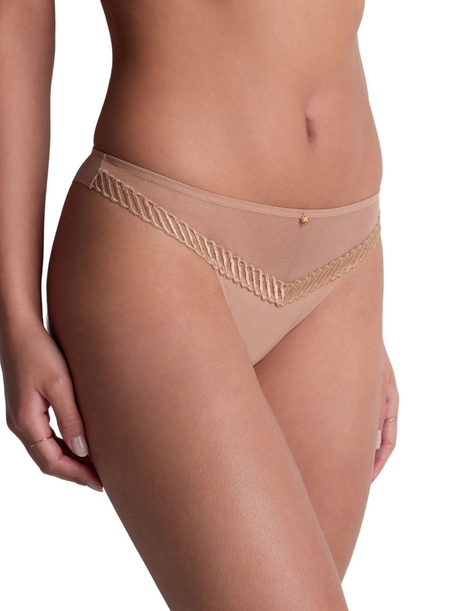 Calzoncillos de tanga Aubade Sheer Emotion tiro medio bordados transparentes de lujo - Imagen 7 de 11