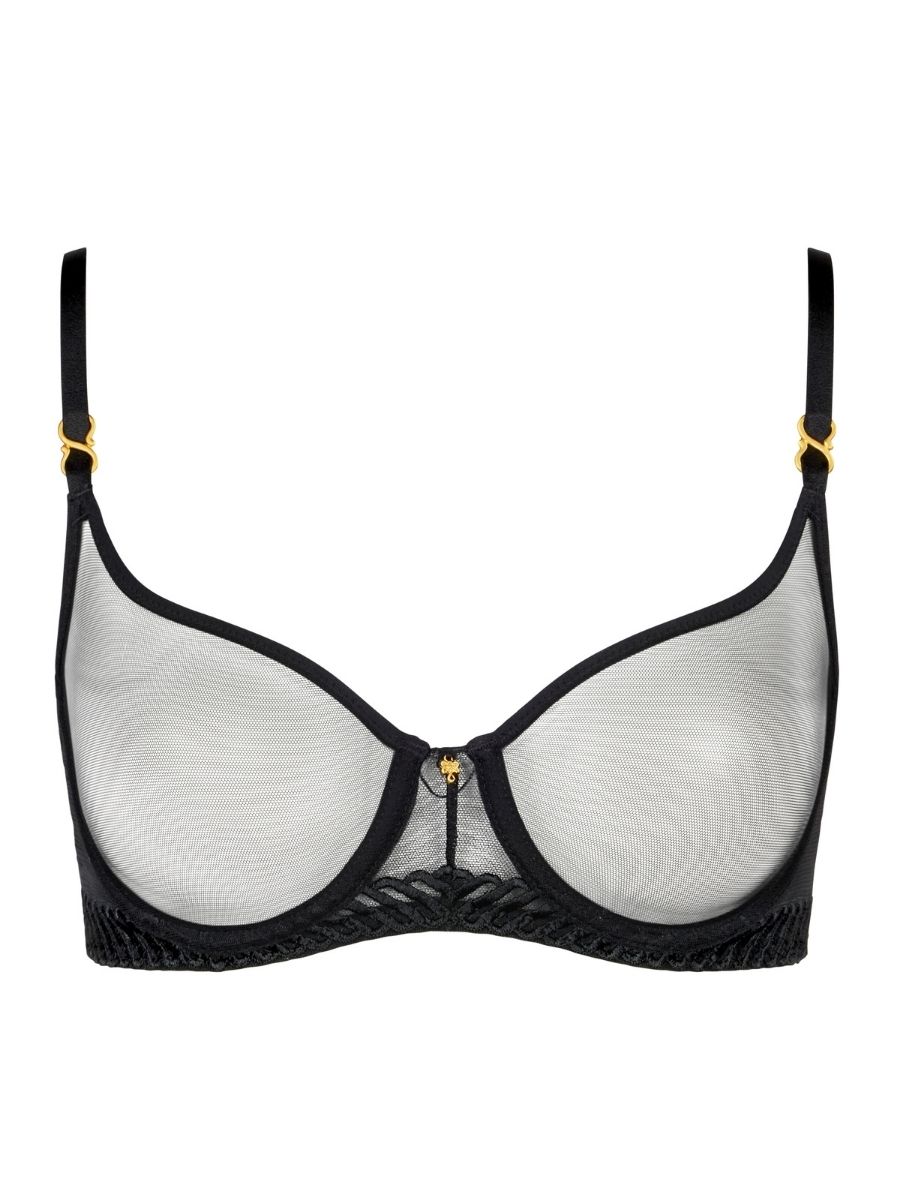 Aubade Sheer Emotion Half Cup Bra Underwired Non Padded Bras Sheer Embroidered - Picture 6 of 20