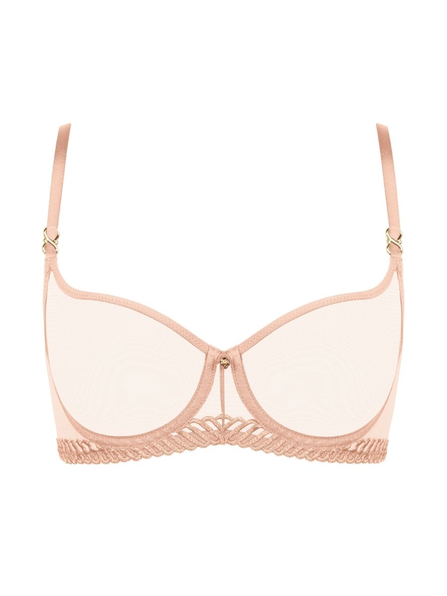 Aubade Sheer Emotion Half Cup Bra Underwired Non Padded Bras Sheer Embroidered - Picture 20 of 20
