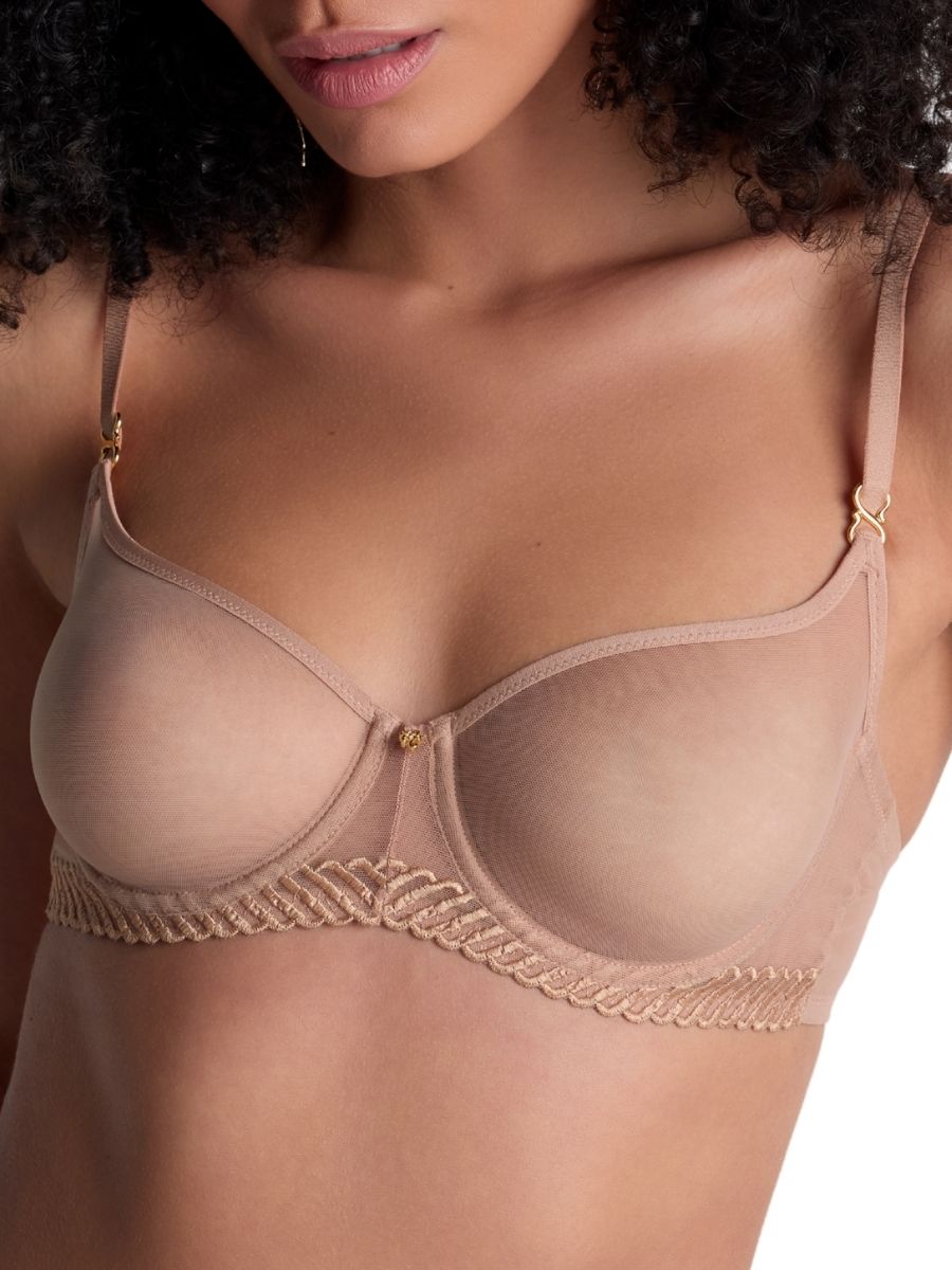 Aubade Sheer Emotion Half Cup Bra Underwired Non Padded Bras Sheer Embroidered - Picture 14 of 20