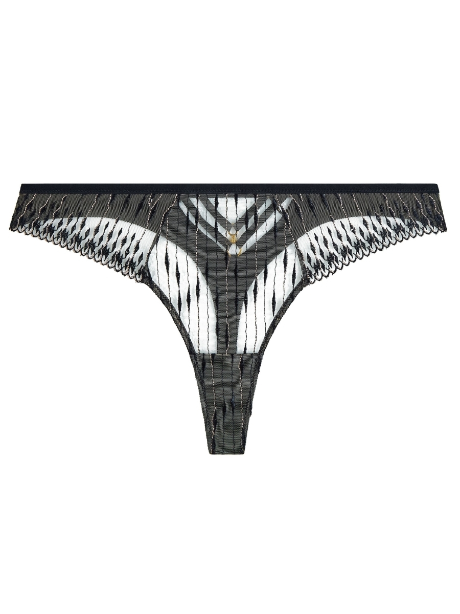 Calzoncillos de tiro medio Aubade Voodoo Kiss Tanga negros bordados de lujo - Imagen 5 de 25