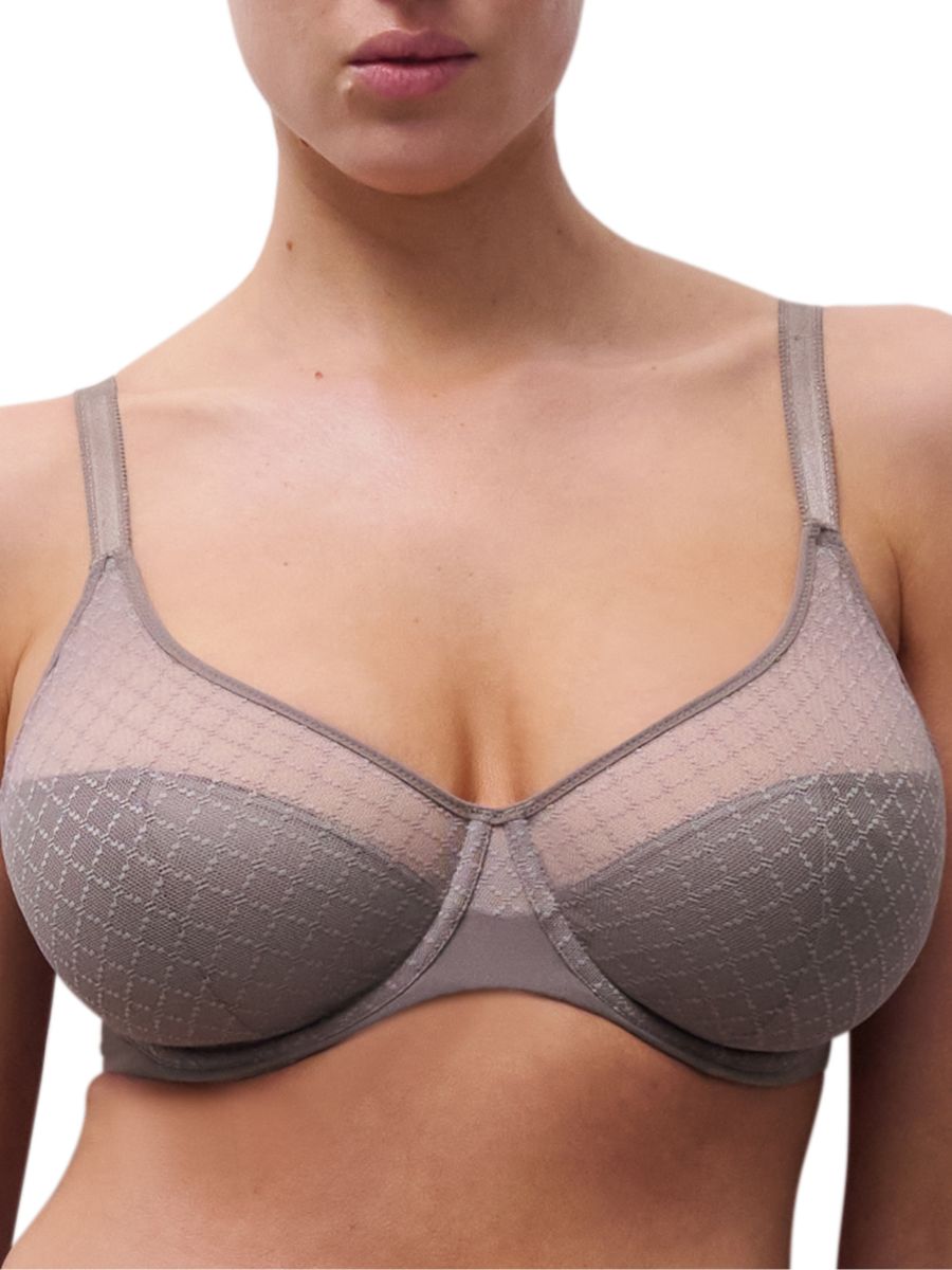 Chantelle Norah Chic Covering Moulded Bra Underwired Sheer Lace Bras Lingerie - Picture 7 of 18
