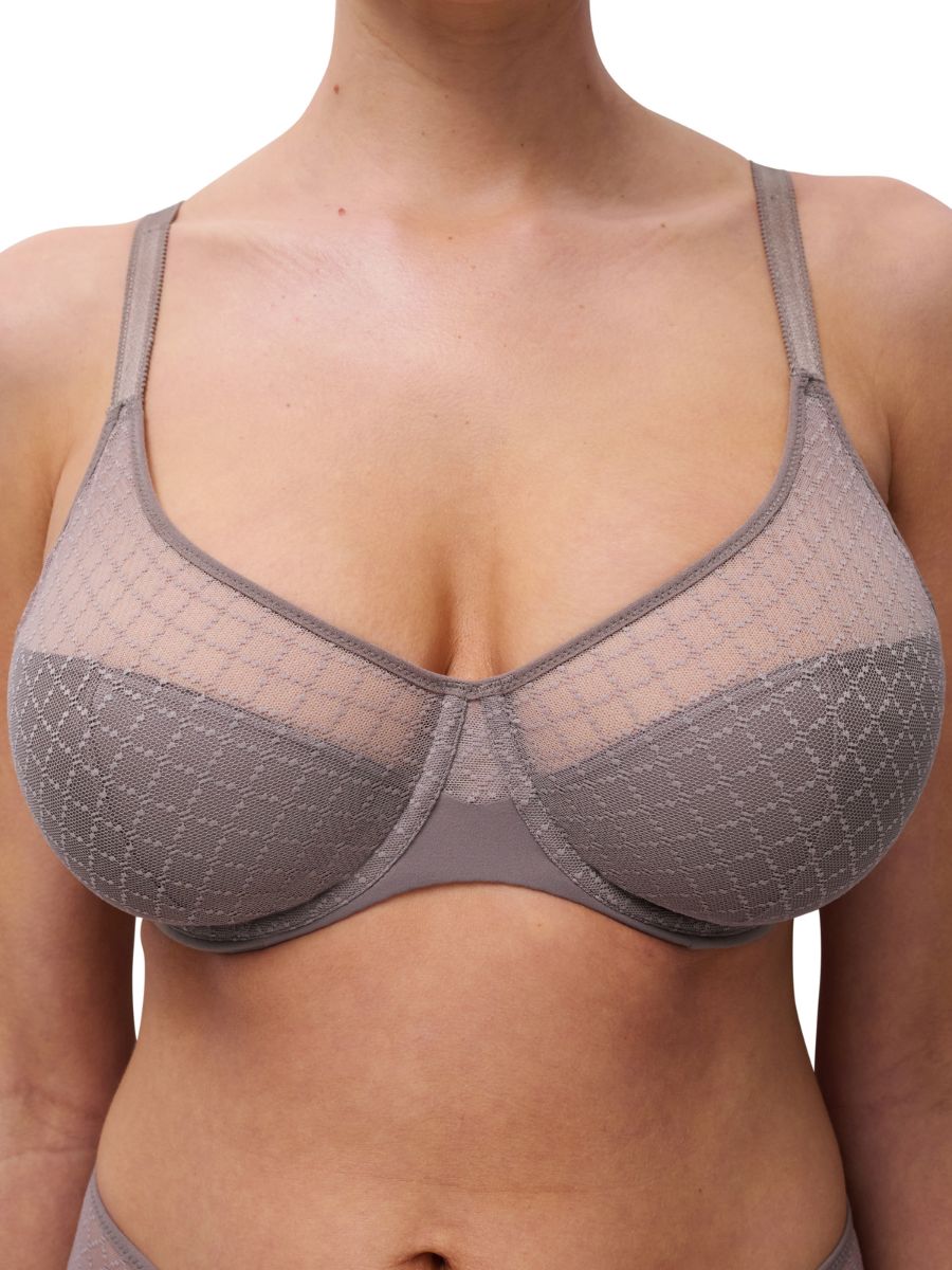 Chantelle Norah Chic Covering Moulded Bra Underwired Sheer Lace Bras Lingerie - Picture 9 of 18