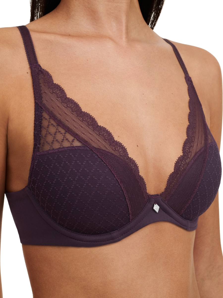 Chantelle Norah Chic Plunge Bra T-Shirt Moulded Bras Underwired Lingerie - Picture 20 of 21