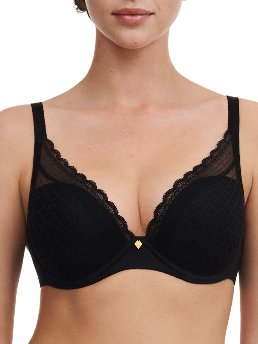 Chantelle Norah Chic Plunge Bra T-Shirt Moulded Bras Underwired Lingerie - Picture 4 of 21