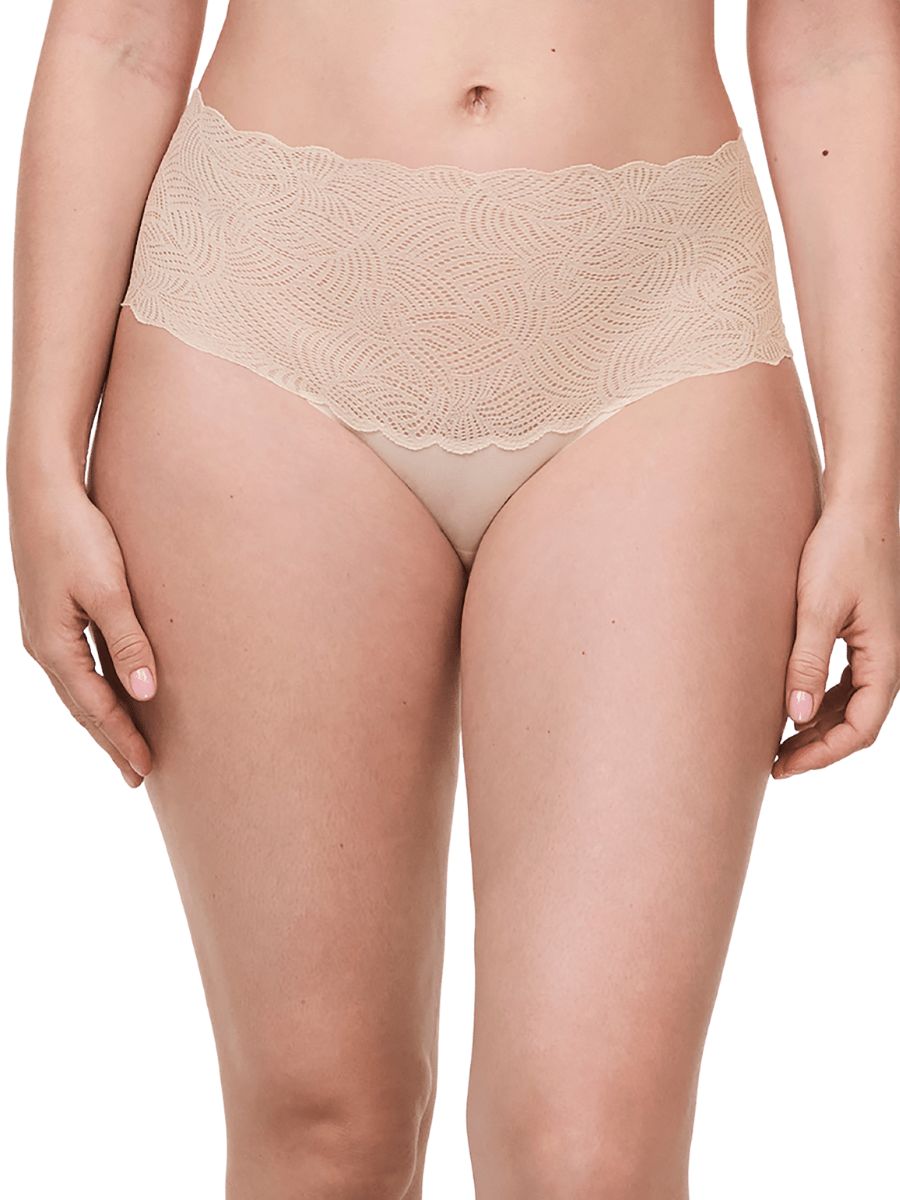 Chantelle SoftStretch LACE HIGH WAIST Briefs One Size Lined Brief Underwear - Picture 10 of 12