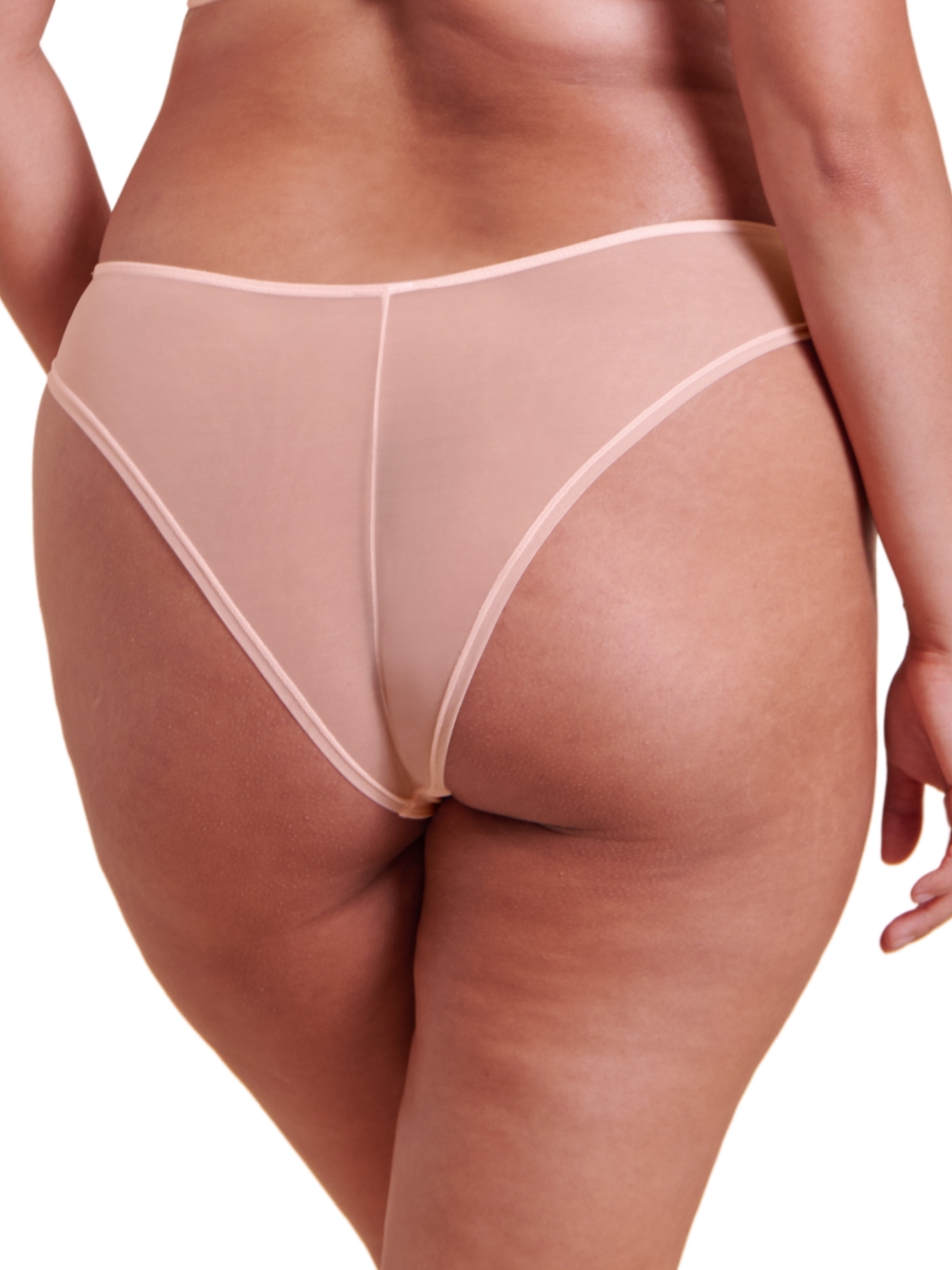 Curvy Kate Lightstyle Scallop Brazilian Mid Rise Briefs Sheer Knickers Lingerie