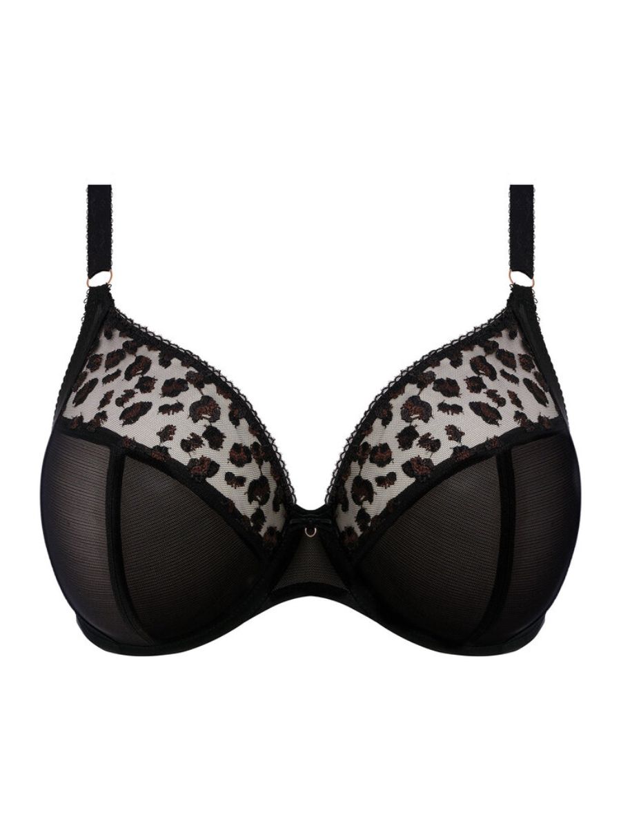 Elomi Namrah BH Bügel Bandlos Plunge BH Bestickt Mesh Dessous - Bild 6 von 10