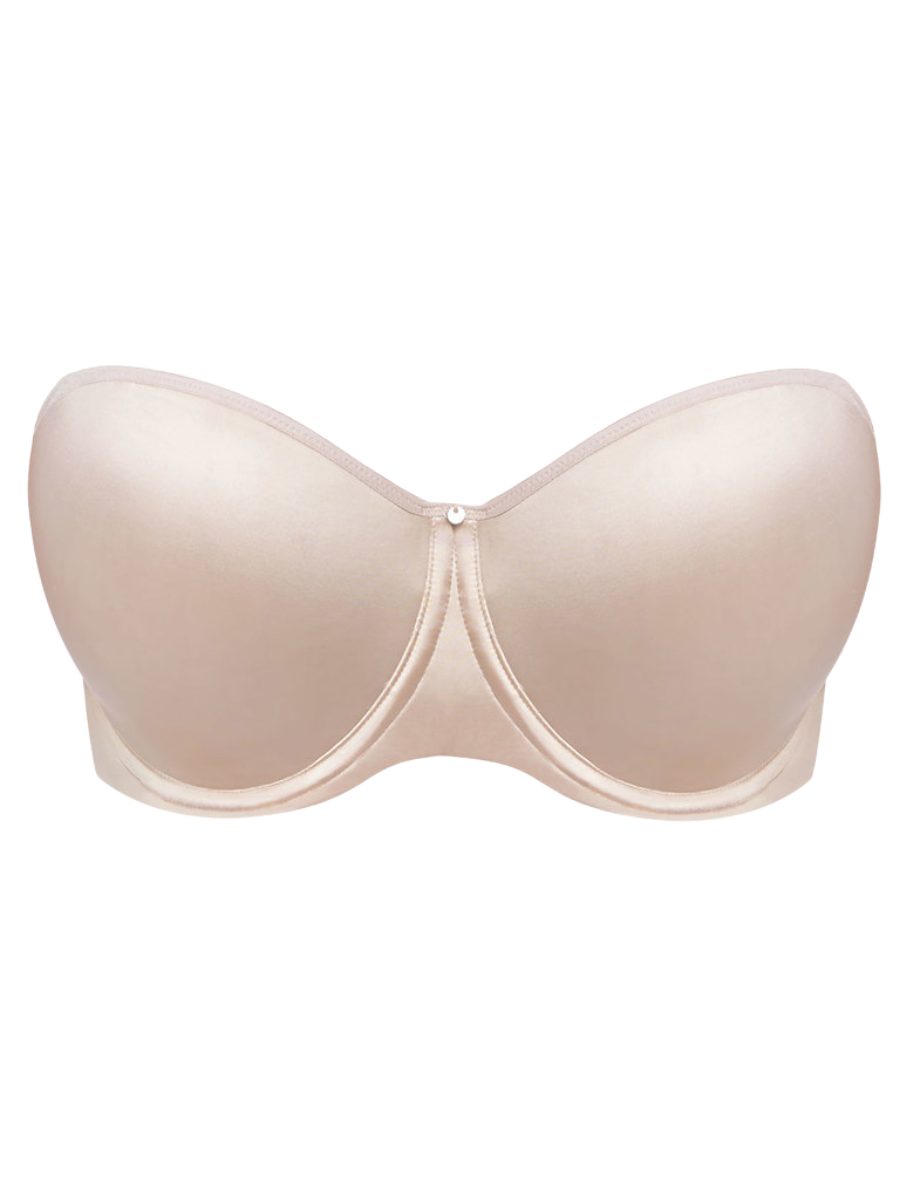 Fantasie Aura Bra Moulded Strapless Bras Underwired Black Beige Lingerie - Picture 12 of 12