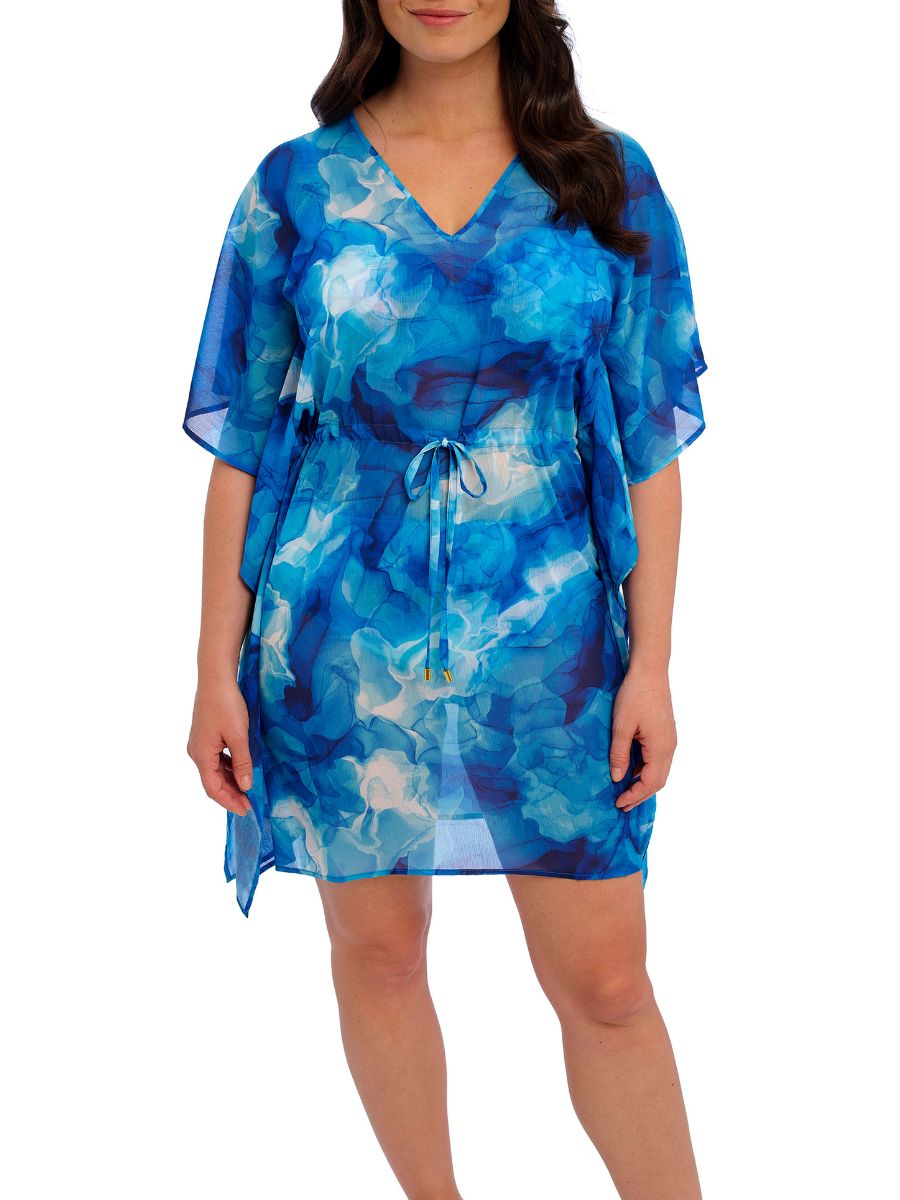 Ropa de playa Fantasie Saunton Sands Kaftan longitud media cuello en V cubierta de playa - Imagen 4 de 25