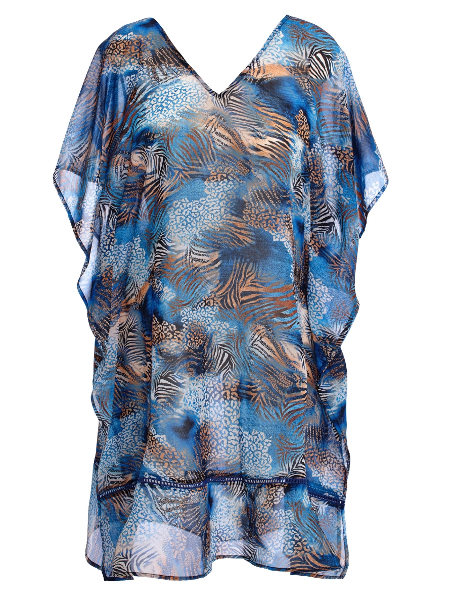 Ropa de playa Fantasie Seraya Sands Kaftan longitud media cuello en V playa cubierta traje de baño - Imagen 7 de 25