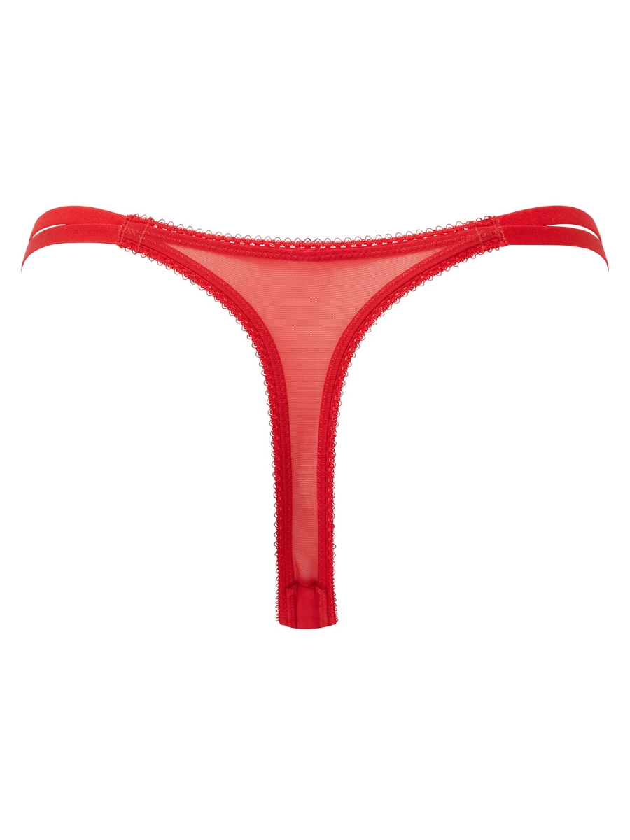 Gossard Fiesta Brief Knickers Strappy Thong Mid Rise Embroidered Lingerie - Picture 9 of 14