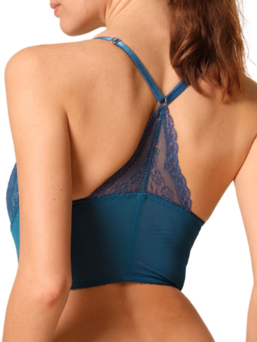 Sujetador de encaje Gossard Superboost profundo en V largo lencería bralette con aros - Imagen 7 de 37