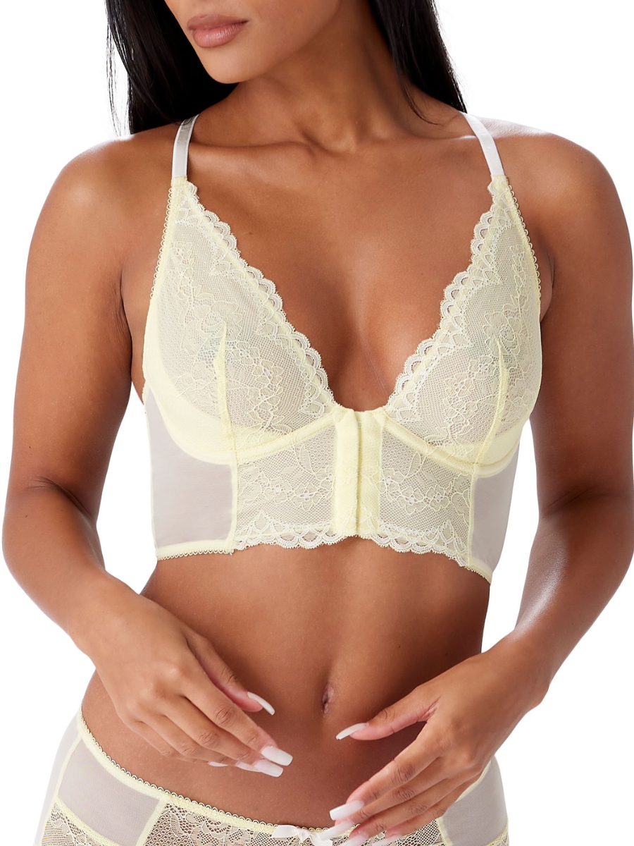 Sujetador de encaje Gossard Superboost profundo en V largo lencería bralette con aros - Imagen 29 de 37