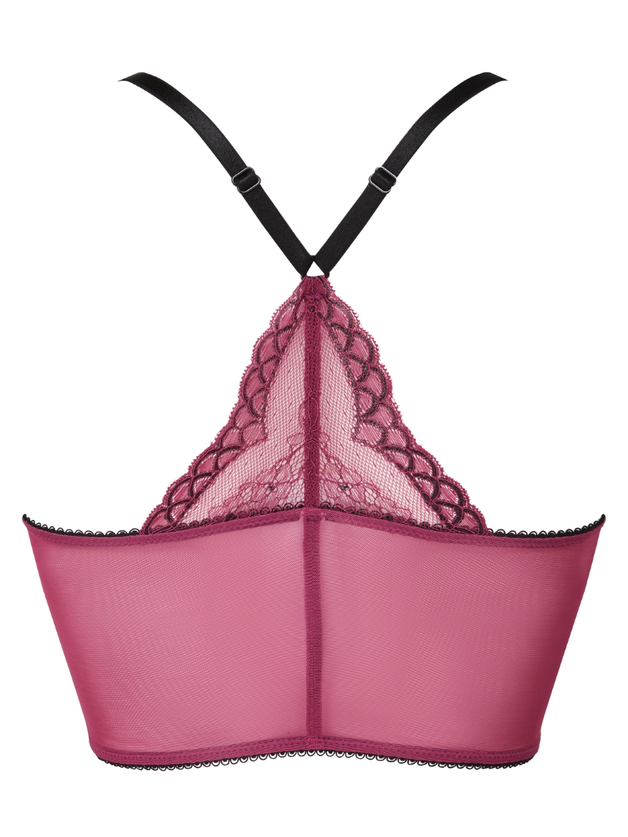 Sujetador de encaje Gossard Superboost profundo en V largo lencería bralette con aros - Imagen 28 de 37