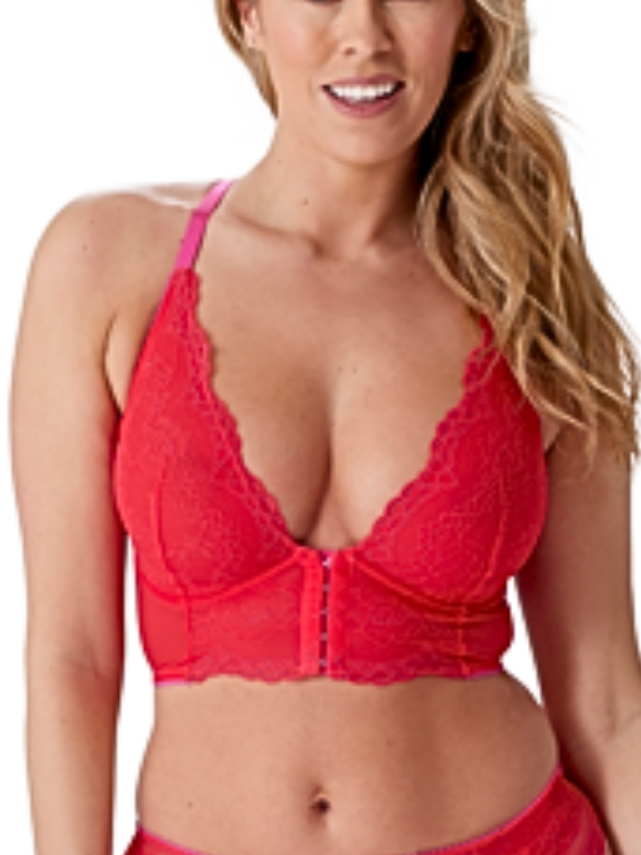 Sujetador de encaje Gossard Superboost profundo en V largo lencería bralette con aros - Imagen 14 de 37