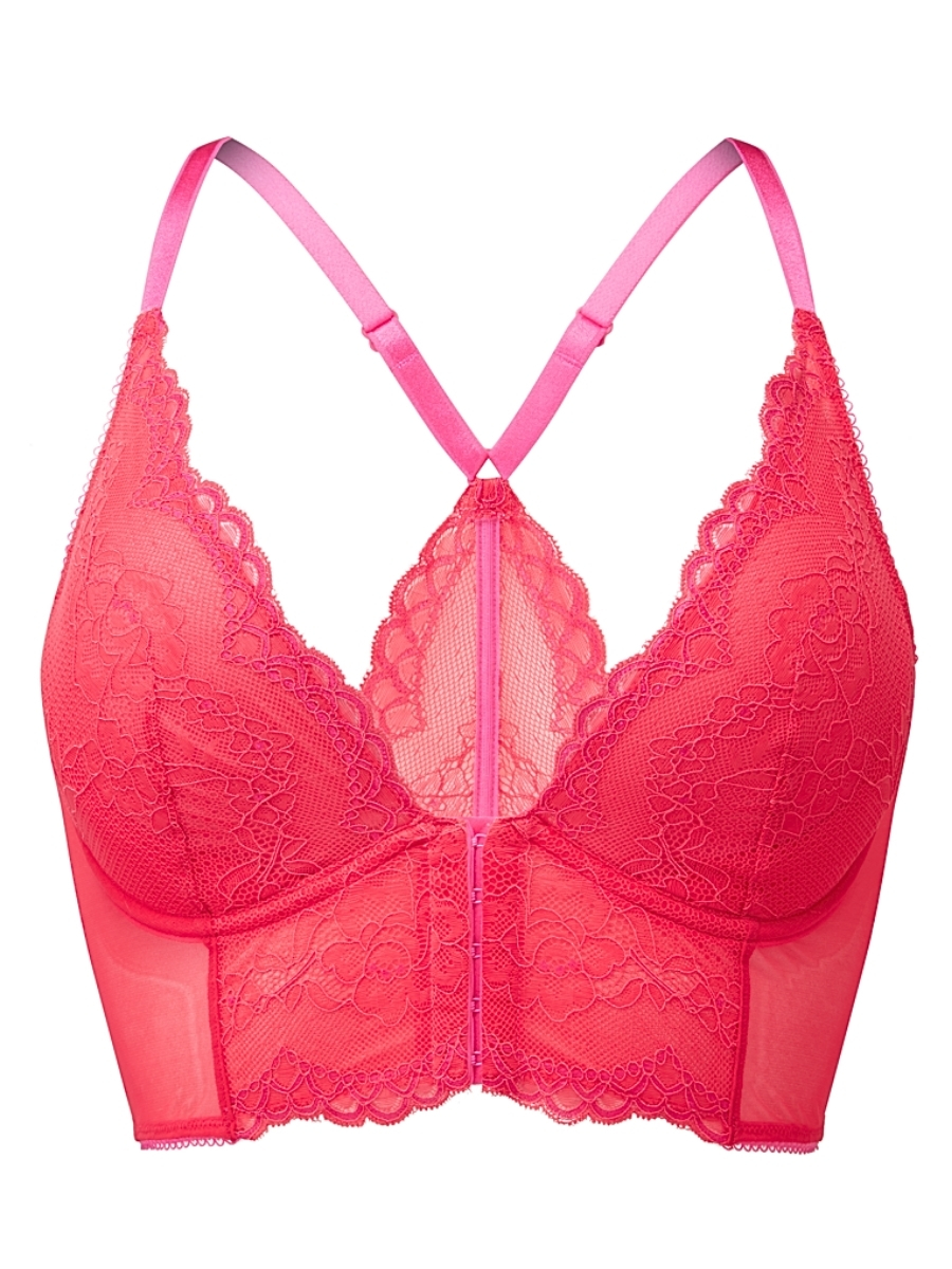 Sujetador de encaje Gossard Superboost profundo en V largo lencería bralette con aros - Imagen 18 de 37