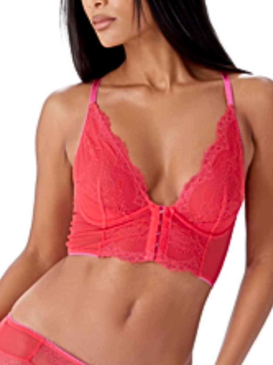 Sujetador de encaje Gossard Superboost profundo en V largo lencería bralette con aros - Imagen 11 de 37