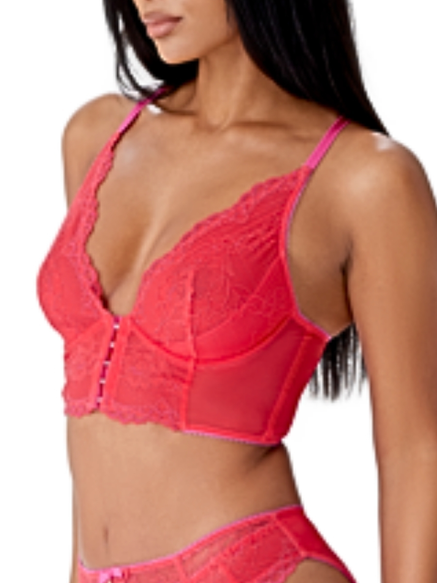 Sujetador de encaje Gossard Superboost profundo en V largo lencería bralette con aros - Imagen 13 de 37