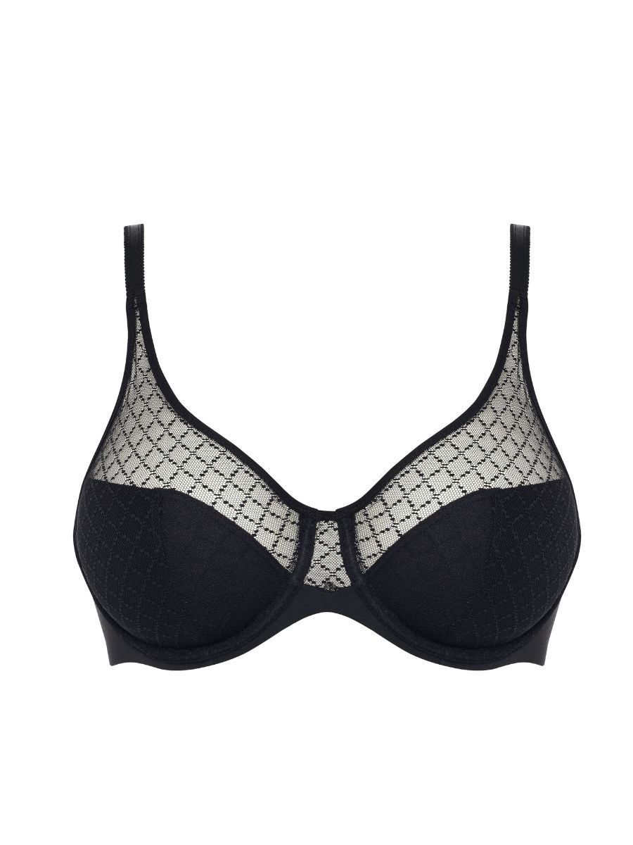 Chantelle Norah Chic Covering Moulded Bra Underwired Sheer Lace Bras Lingerie - Picture 6 of 18