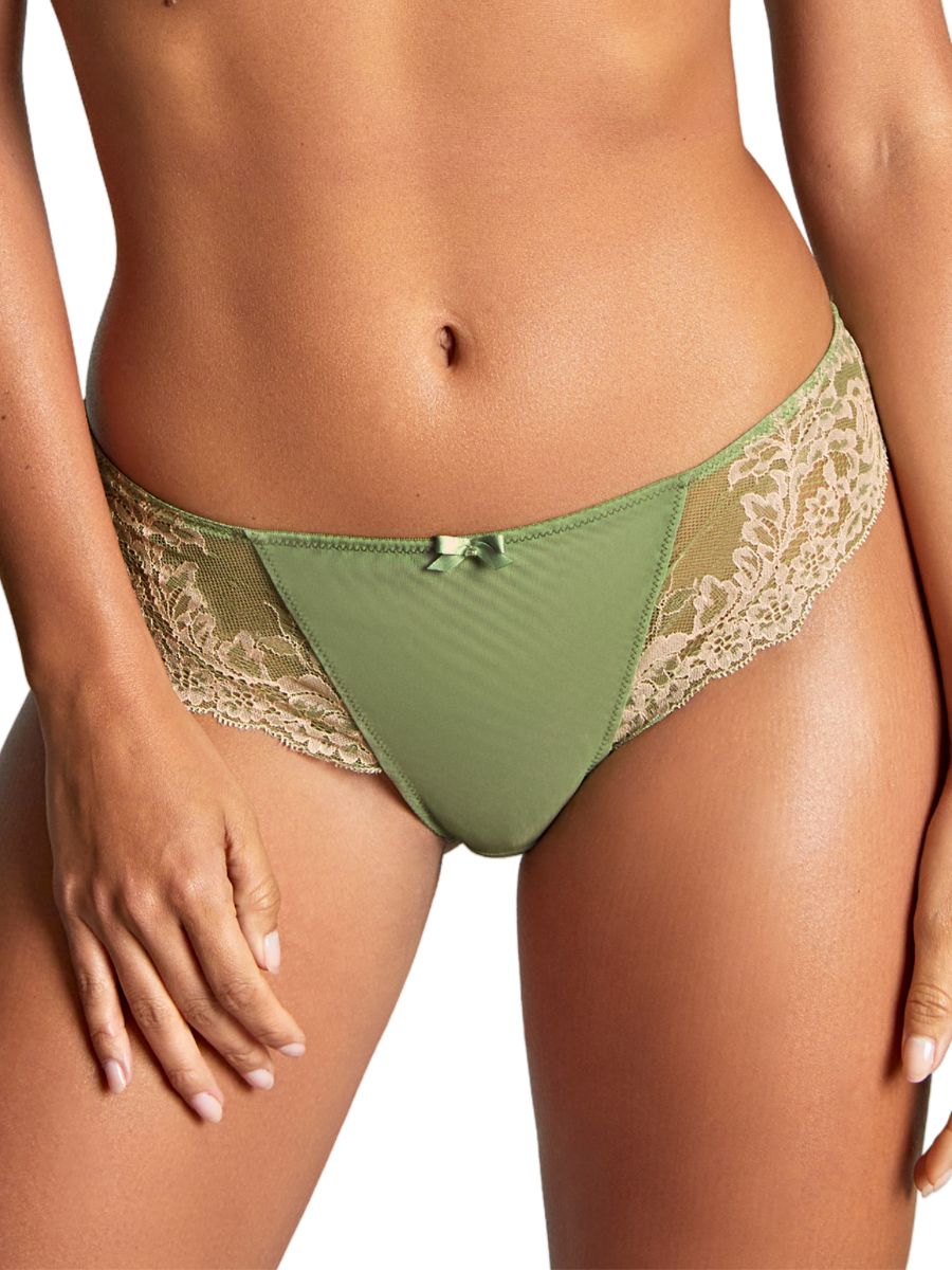 Panache Ana Brazilian Brief Mid Rise Sheer Lace Briefs Lined Knickers Lingerie